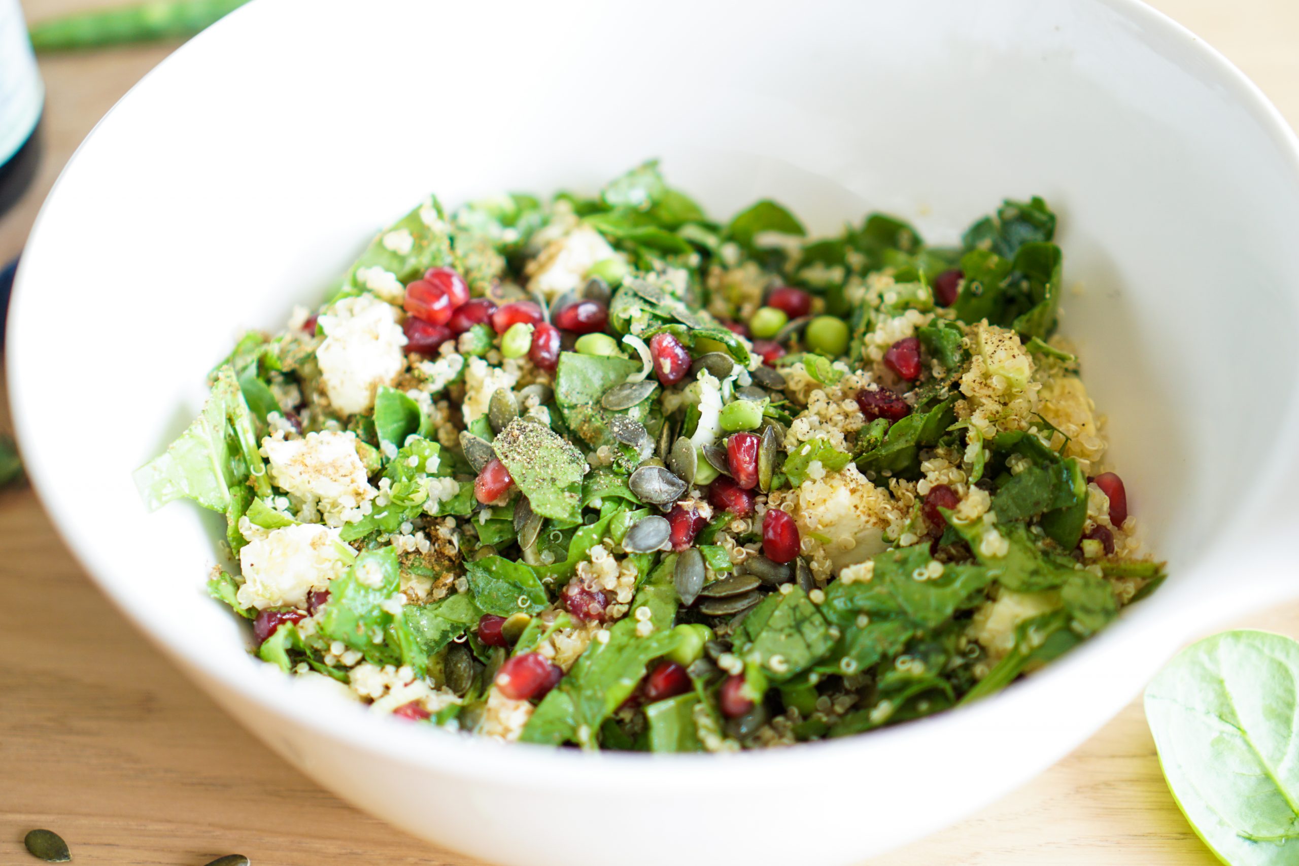 Salade quinoa épinards recette healthy